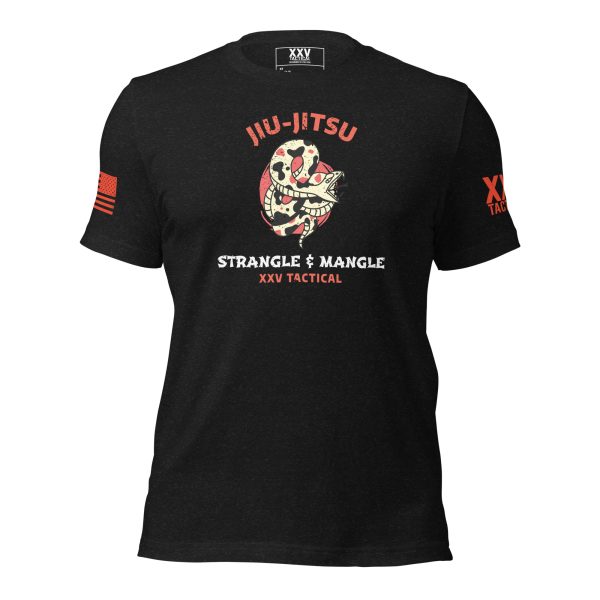 Men's Jiu-Jitsu Tee (Strangle & Mangle) featuring a strange strangle.
