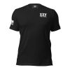 A Men's Don't Tread On Me Tee with white text.