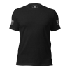 A Men's Crew Neck T-Shirt with an American flag on it.