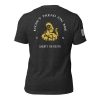 Men's Don't Tread On Me Tee featuring a bold yellow snake design.