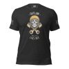 A men's black Men's Outlaw Ride Fast Live Free Tee with a skull and a wrench on it.