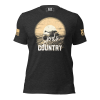 A men's "God's Country" tee with the word country on it.