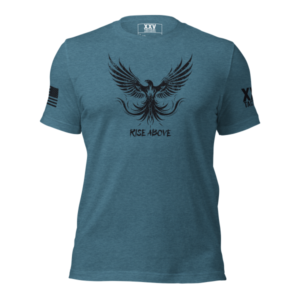 A Women's Rise Above Tee with an eagle on it.