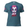 A Women's Why So Serious Tee with a joker face on it.
