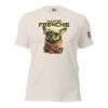 A Women's Master Frenchie T-Shirt with a baby yoda on it.