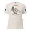 A Men's Moral Strength T-Shirt featuring a compass image, symbolizing moral strength.