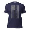 A navy Best Dad Ever American Flag Tee.