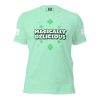 A Women's Magically Delicious Tee in a refreshing mint green color with the phrase "Magically Delicious" printed on it.