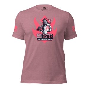 An Big Sister - Unrelenting Defender Tee with the words big sister on it.