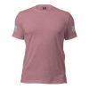 A women's Crew Neck T-Shirt with an American flag on it.