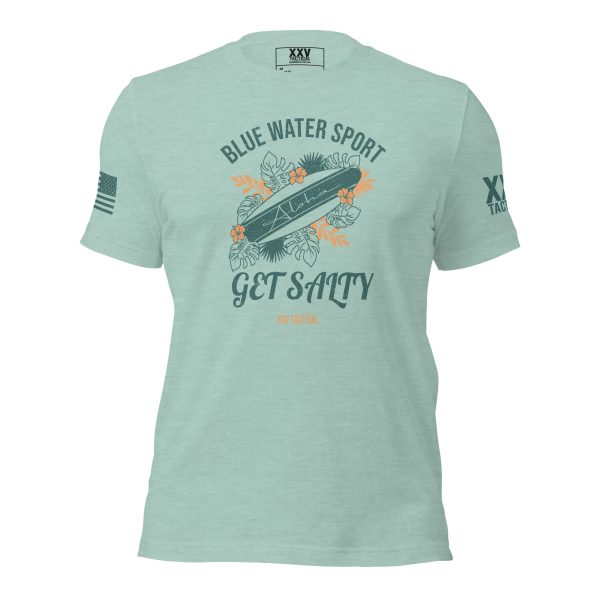 A Women's Get Salty T-Shirt for blue water sport enthusiasts.