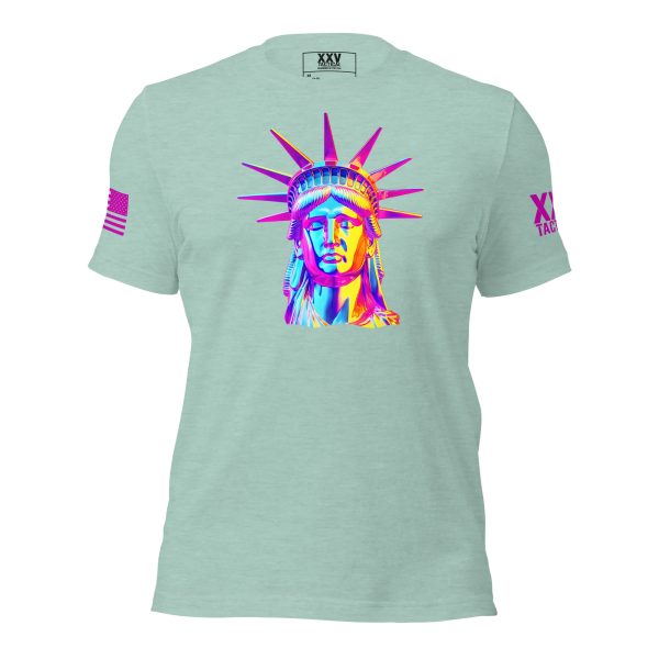 A Women's Neon Lady Liberty Tee.