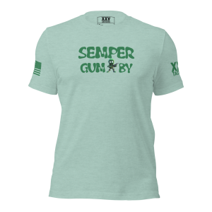 A Women's Semper Gum-by Tee that says Semper Gum-by.