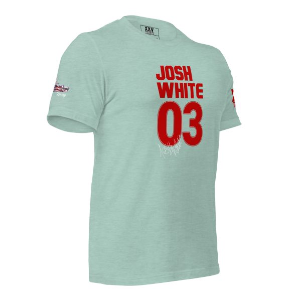 A Women's Josh White Racing #03 Tee that says Joshua White Racing.