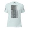 A light blue Women's American Flag tee shirt.
