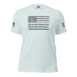 A light blue Women's Thin White Line Healthcare & EMT Tee, designed for women in healthcare & EMT.