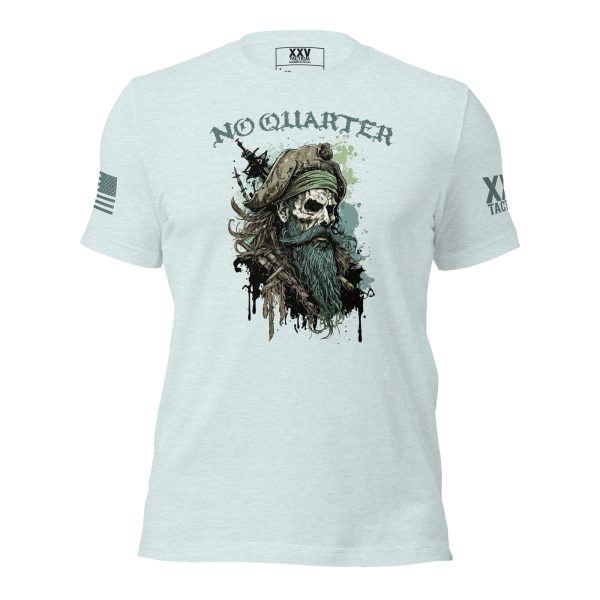 Men's No Quarter Tee with a bold "No Quarter" slogan.
