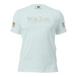 A Women's We The People T-Shirt with gold text that says "We The People.