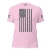 A Women's American Flag Tee with an American Flag on it.