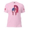 A pink Women's American Spartan T-Shirt.