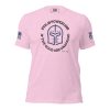 A Women's 'Evil is powerless if the good are unafraid' LEO T-shirt is with the words "spartan spartan spartan spartan s".