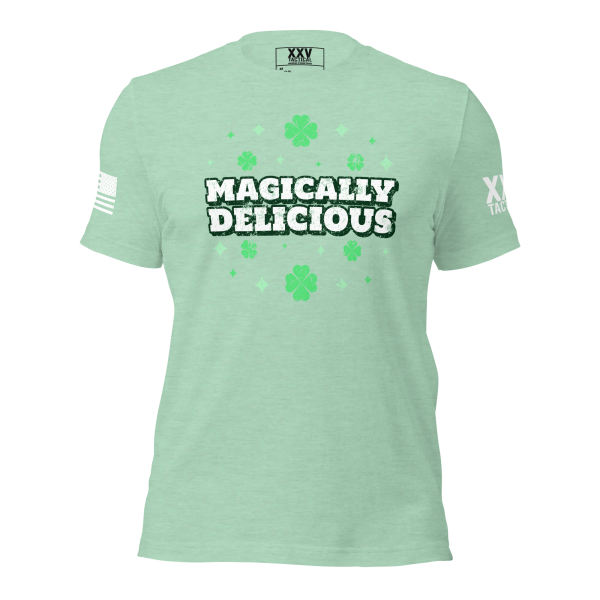 A Women's Magically Delicious Tee in mint green.
