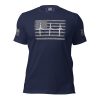 A navy Thin White Line Healthcare & EMT Tee, representing support for healthcare workers wearing the Thin White Line emblem.