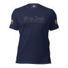 A Men's We The People T-Shirt with gold text.