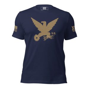 A Men's Vintage American Working Class Tee with an American eagle design.