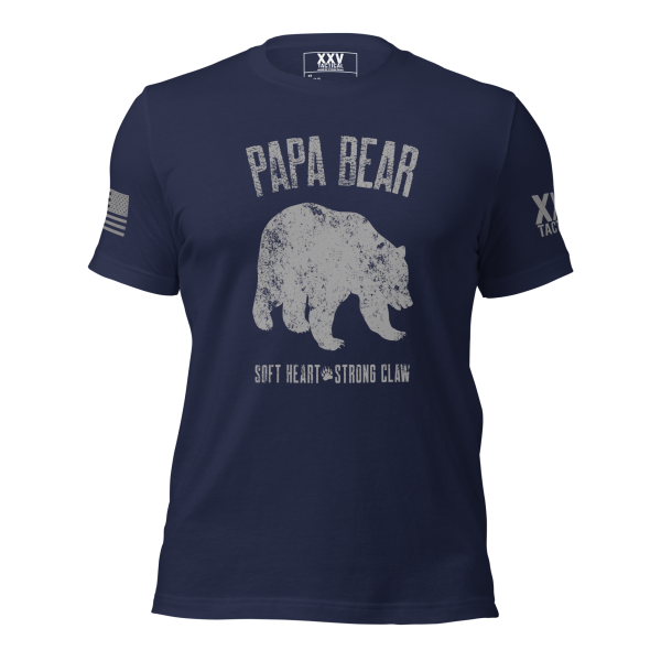 Men's Papa Bear Tee in navy.