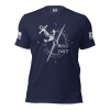 A Men's Hold Fast Tee with an anchor and compass on it.