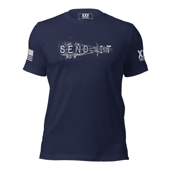A Men's Send It Tee in navy.