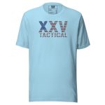 A light blue XXV Tactical Patriot Tee.