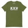 A green XXV Tactical T-Shirt.