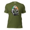 A Men's Irish American Pride T-Shirt with a bearded man holding a sword, perfect for Irish Americans.