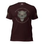 A maroon Wolves don't lose sleep over the opinions of sheep tee, sure to captivate Wolf enthusiasts and spark opinions.