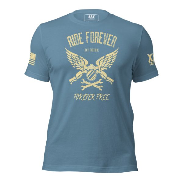 A Women's Ride Forever - Forever Free Tee that says Ride Forever.