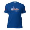 A Men's Josh White Racing Tee with an American flag on it.