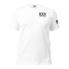A XXV Tactical Thin Blue Line t-shirt with the word vwx in white.