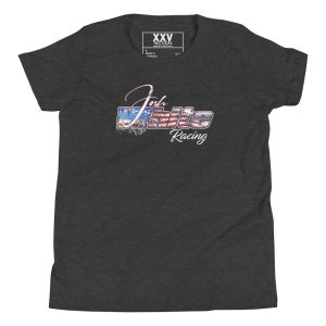 A Kid's Josh White Racing Tee with an American flag on it.
